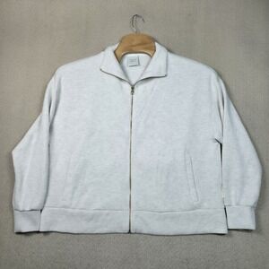 Varley Ralston DoubleSoft Full Zip Sweatshirt Jacket Women Large Athleisure Gray